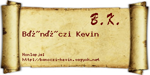 Bánóczi Kevin névjegykártya